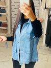 Veste en jeans bleu