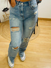 Jeans fentes Blue